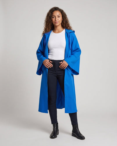 Damen Kapuzenumhang aus schimmerndemMaterial mit weiten Ärmeln Shop Nory