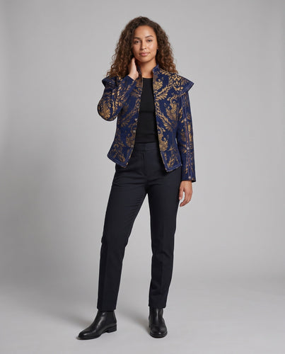 Damen Luxuriöse Jacquard-Jacke mit kunstvollen Stickereien Shop Nory