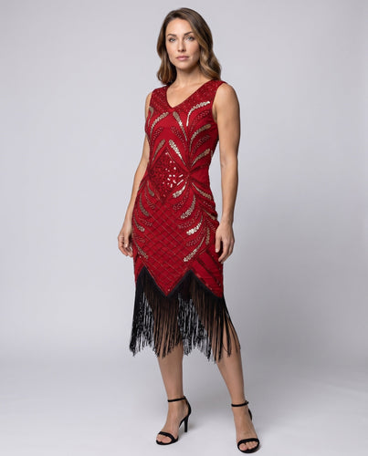 Frauen Elegante Fransen Cocktailkleid Shop Nory