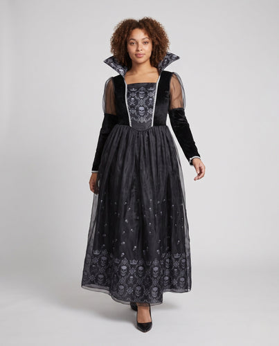 Damen Elegantes Gruselkleid mit raffinierten transparenten Ärmeln und Spitzenverzierungen Shop Nory
