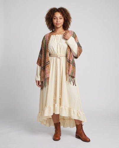 Damen Elegantes Maxikleid mit schulterfreiem Design und voluminösen Ärmeln Shop Nory