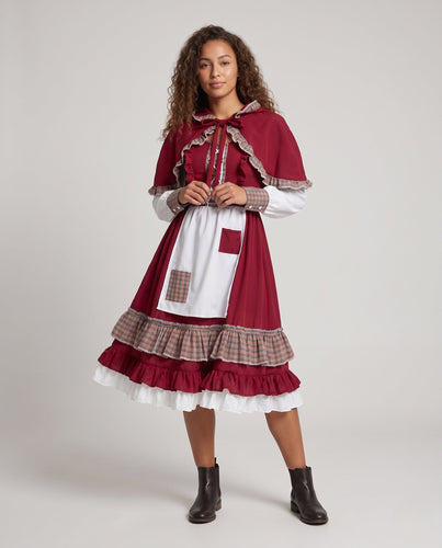 Damen Märchenhaftes Rotkäppchen-Kleid Shop Nory