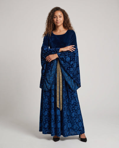 Damen mystisches Kapuzenkleid mit floralen Verzierungen Shop Nory
