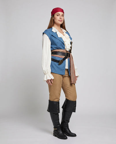 Damen Piratenkostüm mit raffinierten Details und stilvollen Accessoires Shop Nory