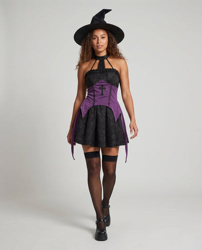 Damen zauberhaftes Hexenkleid mit elegantem Tüll und raffinierten Details Shop Nory