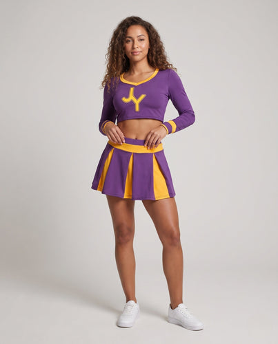 Damen Cheerleader-Kostüm mit Crop-Top und Rock Shop Nory