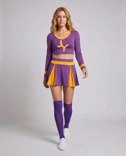 Damen Cheerleader-Kostüm mit langem Ärmel und短em Rock Shop Nory