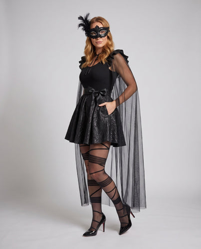 Damen Halloween-Kostümkleid mit transparentem Überrock Shop Nory