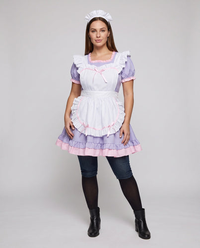 Damen Kostüm mit Rüschendetails und Schürze Shop Nory