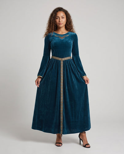 Damen Maxikleid mit langen, weit geschnittenen Ärmeln Shop Nory