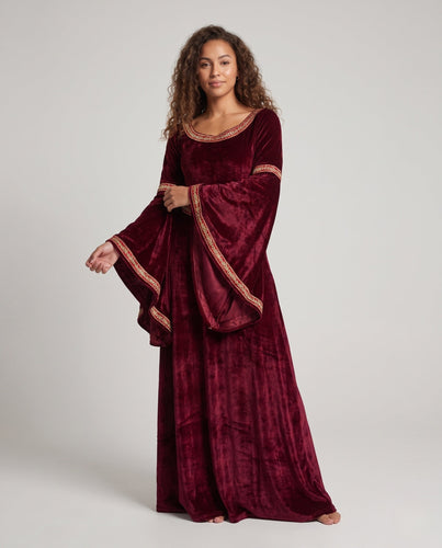 Damen Mystisches Hexen-Kostüm aus Velours mit Blickfang-Detail Shop Nory