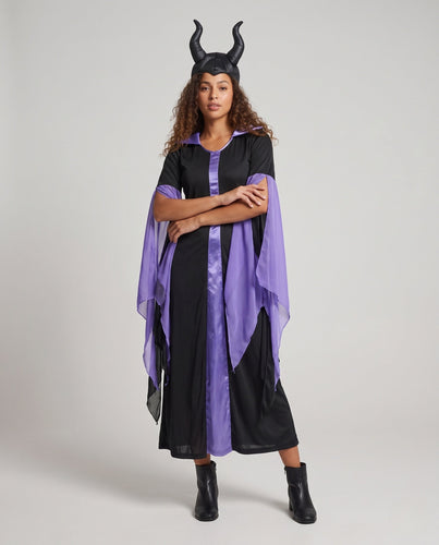 Damen Mystisches Hexen-Kostüm mit Kapuze und weiten Ärmeln Shop Nory