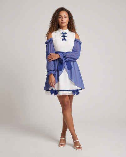 Damen Verspieltes Kleid mit Rüschendetails Shop Nory