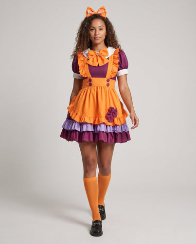Damen verspieltes Puppen-Kostüm mit Rüschen und Schleifendetails Shop Nory