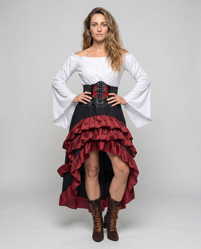 Damen Historisches Kostüm mit Volantrock und Fitted Bodice Shop Nory