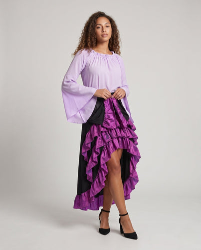 Frauen Historisches Rüschkleid mit Eleganter Korsage und Ausgestellt Rock Shop Nory