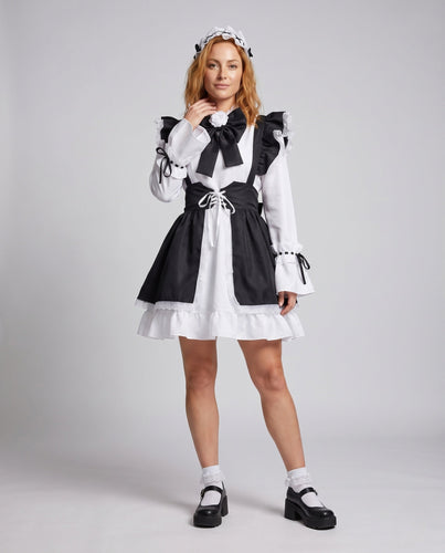Damenkostüm als elegante Dienstmädchen mit Rüschen und Schleifen Shop Nory