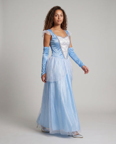 Damen Märchenhaftes Ballkleid mit glitzernden Applikationen und langen Ärmeln Shop Nory