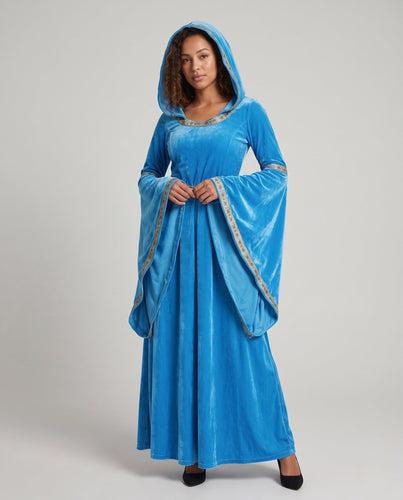 Damen Märchenhaftes Kapuzenkleid mit weit ausgestellten Ärmeln Shop Nory