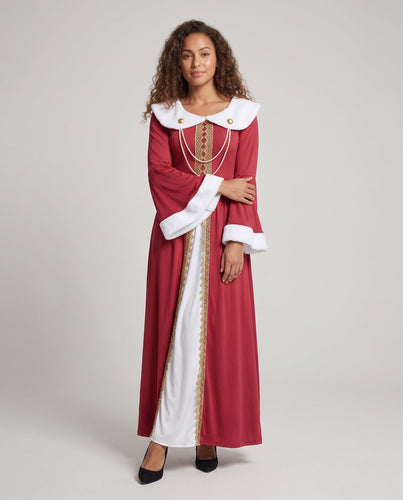 Damen märchenhaftes Königinnenkostüm mit eleganten Details und schimmernder Verzierung Shop Nory