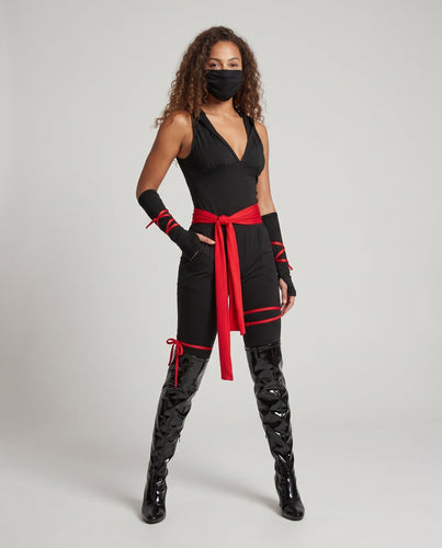 Damen Ninja-Kostüm mit stilistischen Accessoires Shop Nory