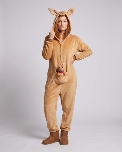 Damen Tierkostüm mit Kapuze und angenähten Ohren Shop Nory