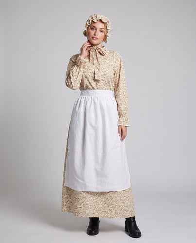 Frauen traditionelle Bauernkleid mit Rüschendetails und Blumenmuster Shop Nory
