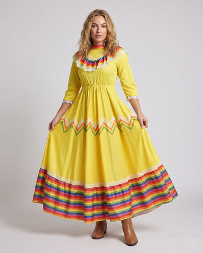 Frauen Traditionelles Mexikanisches Kleid mit Buntakzenten Shop Nory