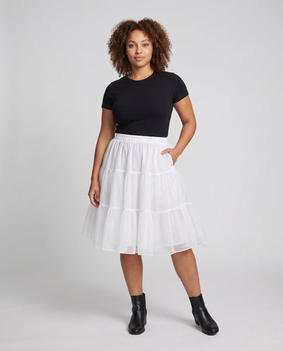 Damen-Tüllrock mit schwingendem Design und dekorativem Taillenbund Shop Nory