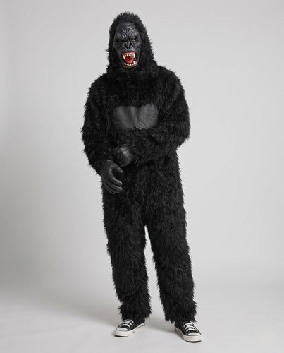 Herren Gorilla Kostüm mit realistischem Maskendesign und gemütlichem Plüsch Shop Nory