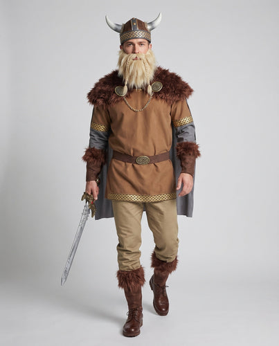 Herren Wikinger Kostüm mit detaillierten Verzierungen und hochwertigem Umhang Shop Nory