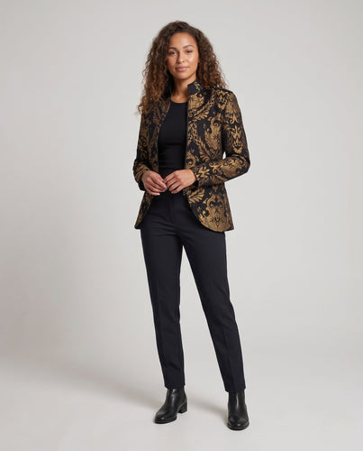 Damen Eleganter Jacquard-Mantel mit kunstvollen Verzierungen Shop Nory