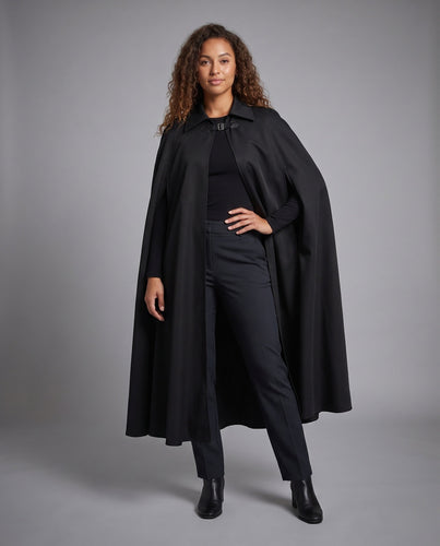 Damen Eleganter Kapuzenumhang mit klassischem Verschluss und hochwertiger Verarbeitung Shop Nory
