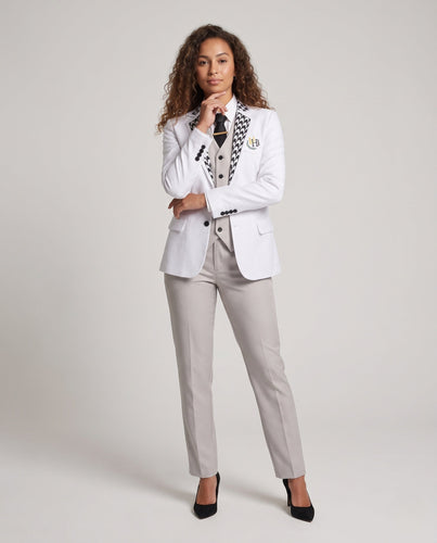 Damen Elegantes Blazer-Outfit mit integriertem Hoodie und schmaler Hose Shop Nory