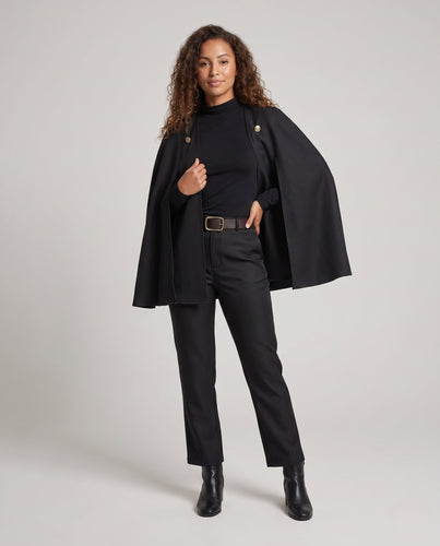 Damen elegantes Cape-Kostümset mit bequemer Unterwäsche und modischen Hosen Shop Nory