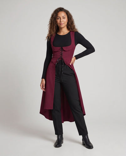Damen Elegantes Kleid mit Schnürung und asymmetrischem Saum Shop Nory