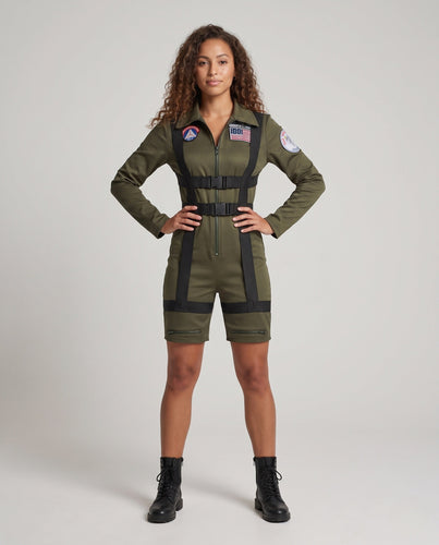 Damen Fliegeroverall mit praktischen Taschen und verstellbaren Trägern Shop Nory