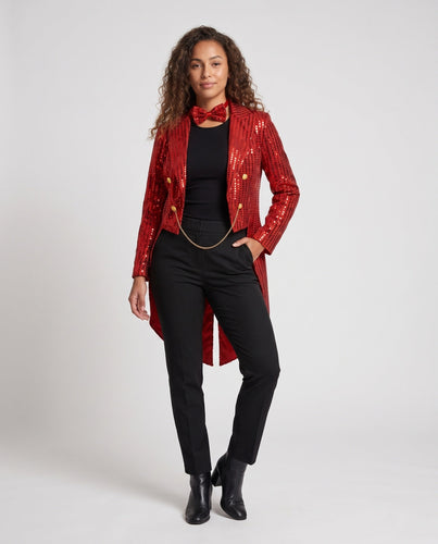 Damen glamouröser Seidenmantel mit auffälligem Pailletten-Design Shop Nory