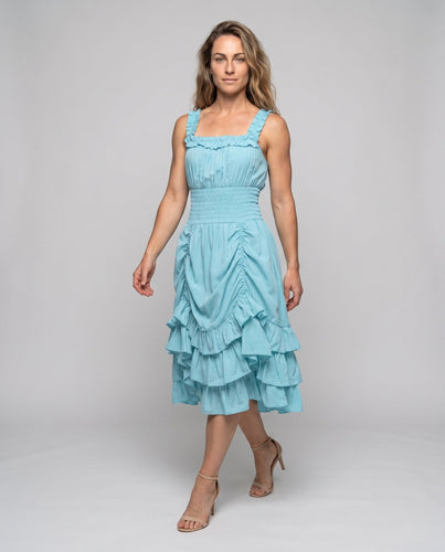 Frauen Rüsch Maxi Kleid Shop Nory