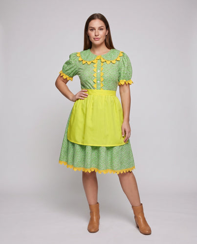 Frauen verspielt Kostümkleid mit Applikationen und Schürze Shop Nory