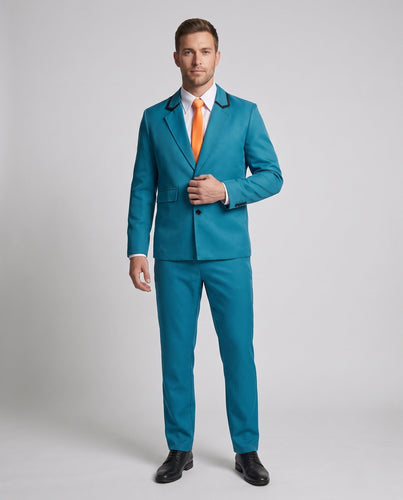 Eleganter Herrenanzug mit Kontrastdetails und passenden Accessoires Shop Nory