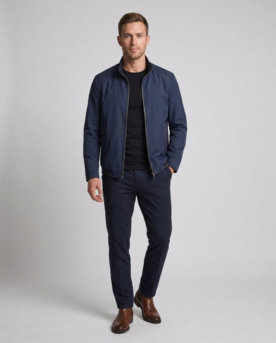 Herren Leichte Reise Übergangsjacke mit Stehkragen und Zwei-Wege-Reißverschluss Shop Nory