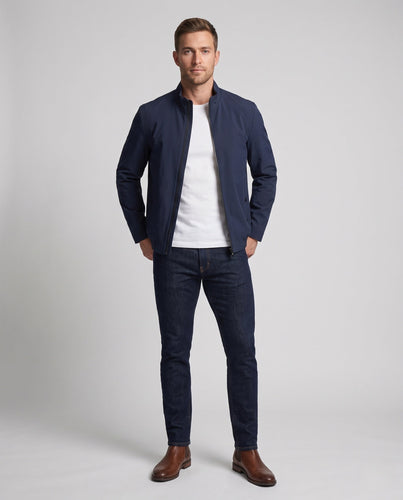 Herren Leichtgewicht Stehkragen Blouson im Business Casual Stil Shop Nory