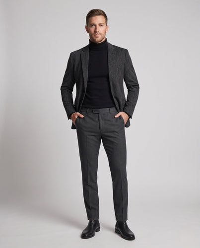 Herren Tailored Business Blazer mit strukturierter WShop Nory Struktur und leichtem Stretch Shop Nory
