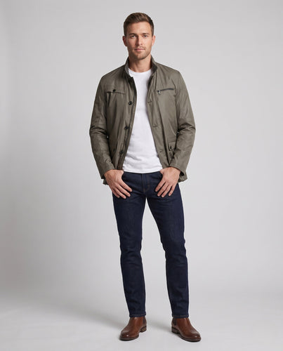 Wasserabweisende Herren Übergangsjacke mit Stehkragen, gesteppter Thermofutter und Multifunktions-Taschen Shop Nory