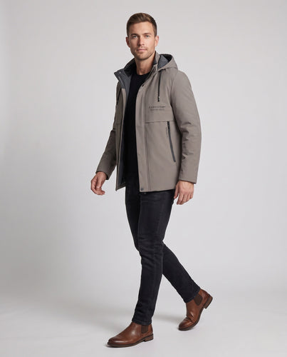 Herren wasserabweisender Kapuzenmantel mit thermischer Fütterung und glattem Innenfutter Shop Nory