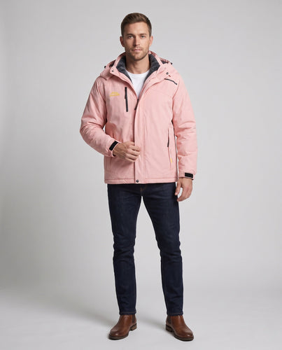Herren Winterparka mit dickem Fleece-Innenfutter, abnehmbarer Kapuze und winddichter, wasserabweisender Softshell-Schicht Shop Nory