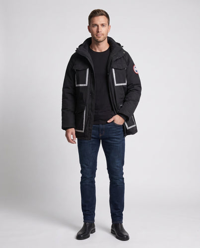 Unisex Winterparka mit reflektierenden Einsätzen und abnehmbarem Kapuze Shop Nory