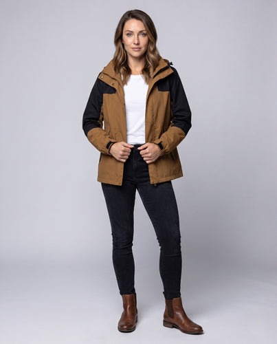 Damen Leichte Wasserabweisende Hoodie Jacke mit Feinem Reliefmuster Shop Nory