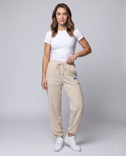 Frauen lockere Cord-Jogginghosen mit Patchwork-Seitenstreifen, elastischem Bund und Bündchen Shop Nory